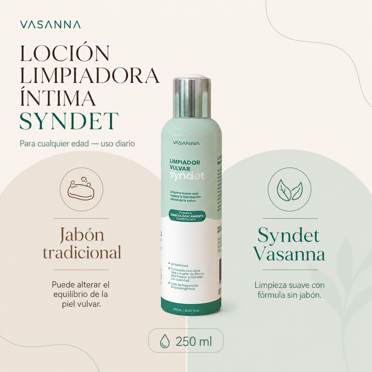 Loción limpiador Syndet 250 ml - Imagen 2